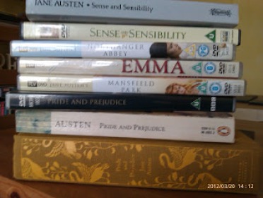My Austen pile (this is an old pic, it's bigger now)